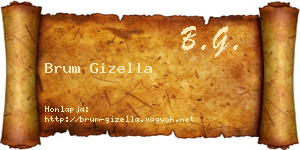 Brum Gizella névjegykártya